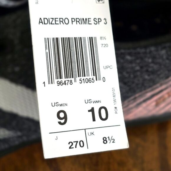 Adidas Adizero Prime SP 3 Strung Track & Field Spikes Men's 9 Black Grey IG4330 - Picture 16 of 16